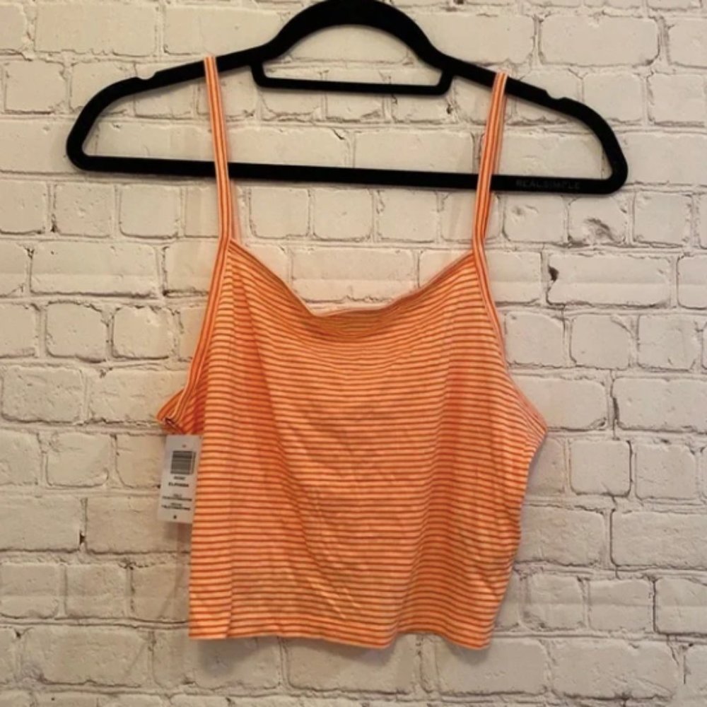[ARITZIA - SUNDAY BEST] Orange Stripped CropTank Top